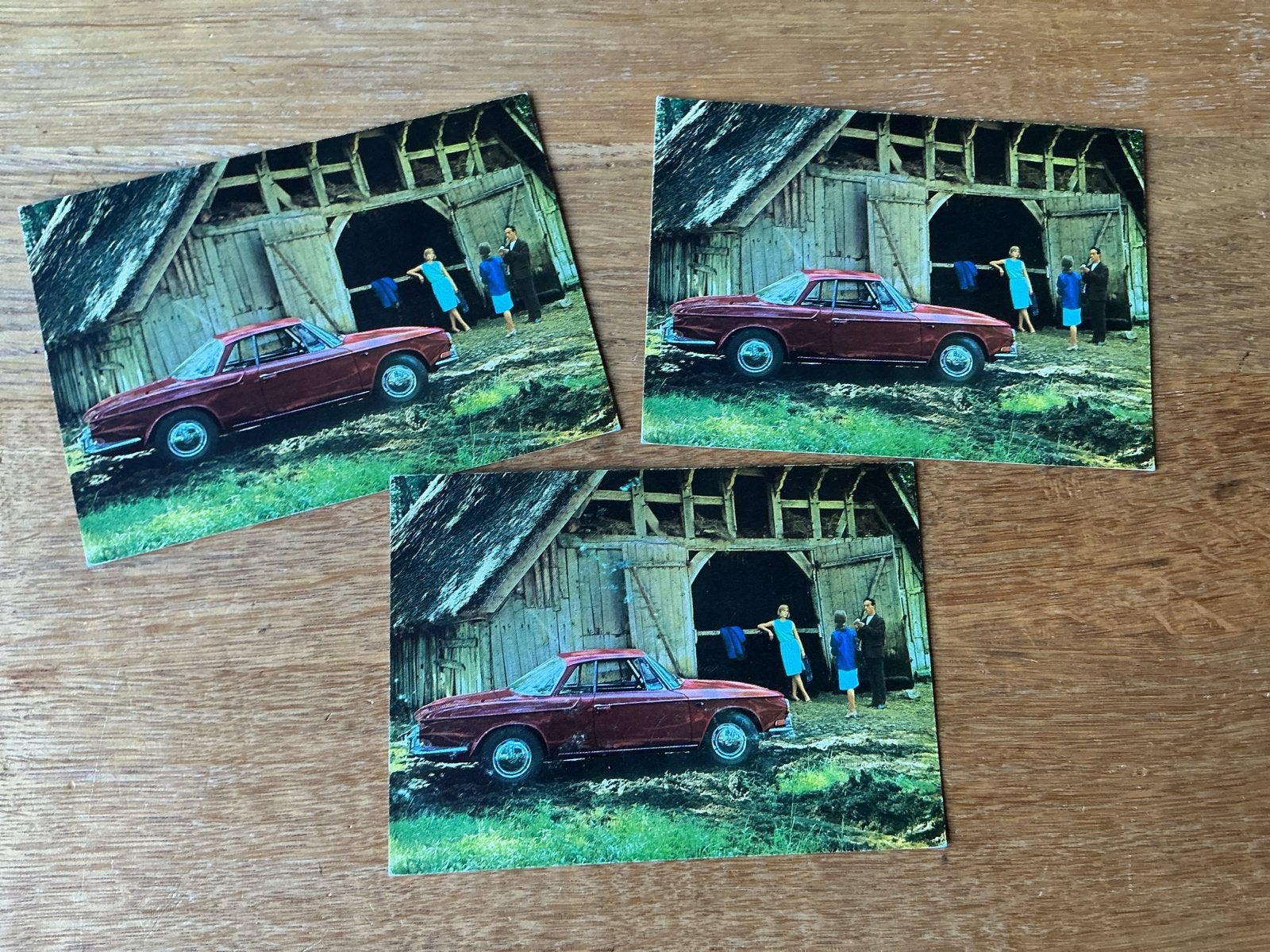 Volkswagen Karmann Ghia 3 Ansichtkaarten, Ophalen of Verzenden, Gelezen, Volkswagen
