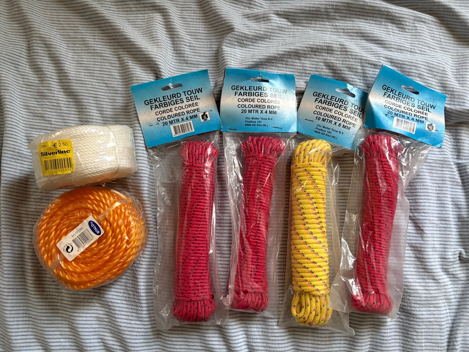 Gekleurd touw div pakjes in 1 koop NIEUW, Ophalen, Zo goed als nieuw
