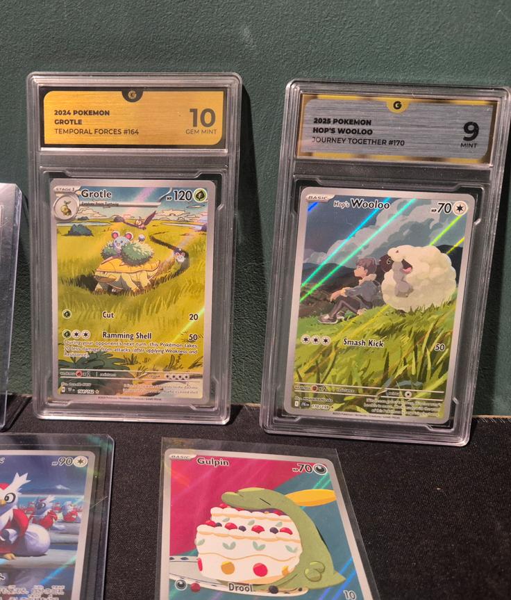 4x Graded Fullart Pokemon kaarten - 1x Grade 10 - 3x Grade 9, Ophalen of Verzenden, Nieuw, Meerdere kaarten, Foil