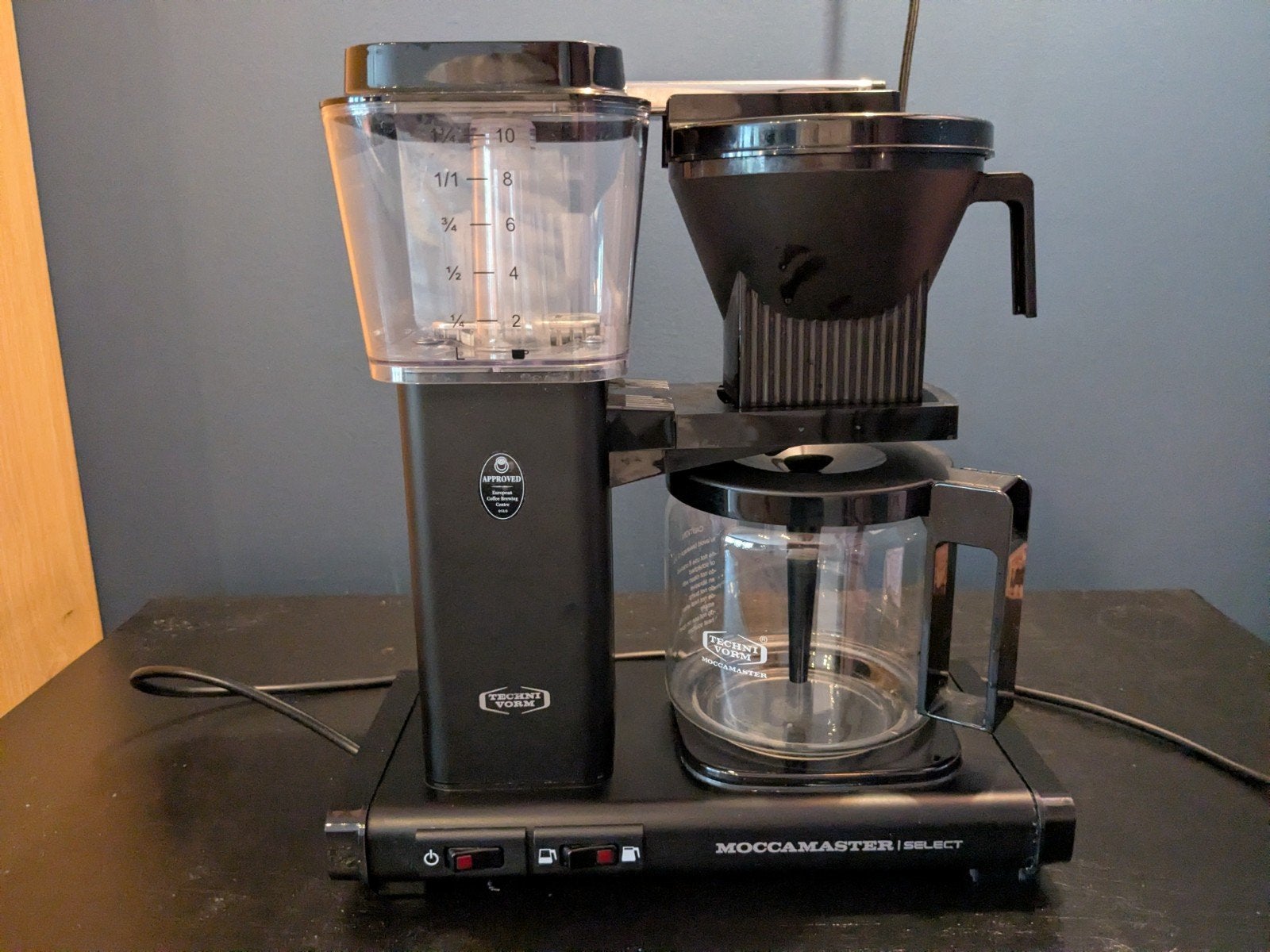 Moccamaster Select Koffiezetapparaat Zwart, Afneembaar waterreservoir, Gebruikt, 10 kopjes of meer, Koffiemachine