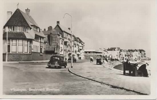 Vlissingen Boulevard Evertsen, Verzenden, 1940 tot 1960, Ongelopen, Zeeland