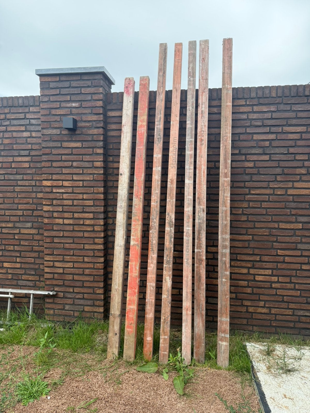 7 stockholm metselprofielen te koop, Doe-het-zelf en Verbouw, Hout en Planken, Ophalen, Gebruikt, 250 tot 300 cm, 50 mm of meer