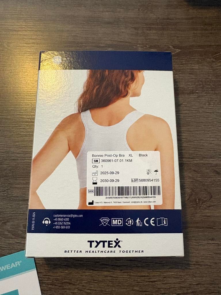 Nieuwe Carefix Bonnie post-operatieve BH - Zwart, XL, Ophalen of Verzenden, Zwart, BH