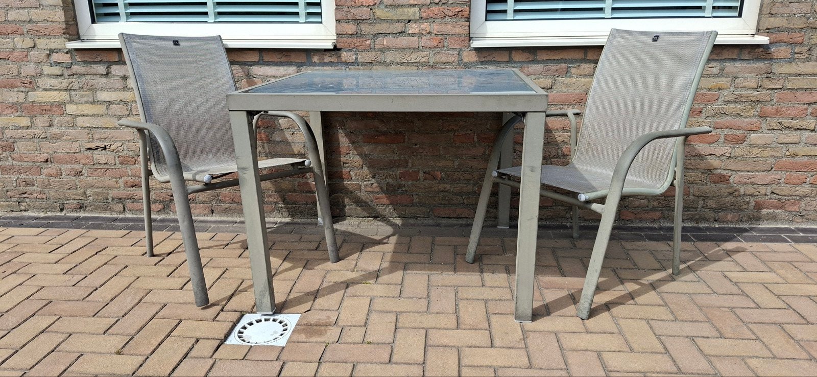 Tuinset met 2 stoelen en 2 kussens, Tuin en Terras, Overkappingen, Ophalen, Gebruikt