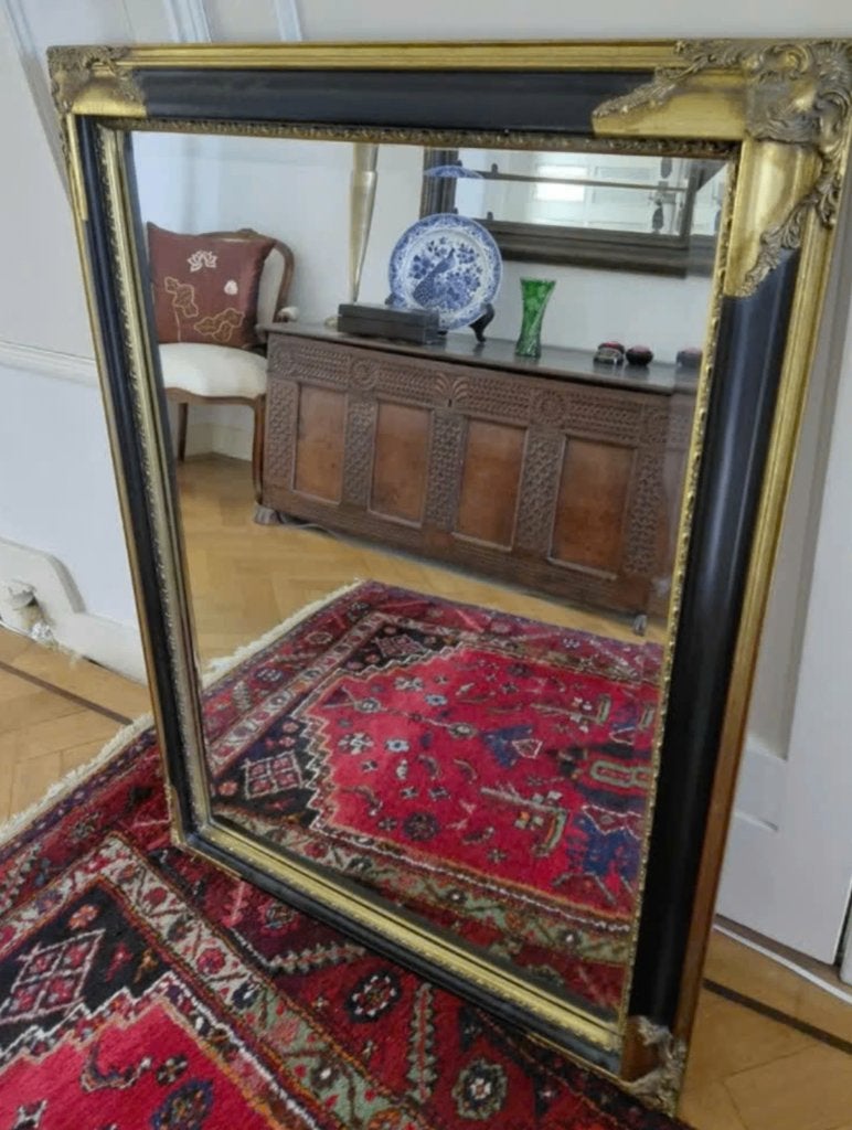 Klassieke Empire / Louis Philippe stijl spiegel XL, Ophalen, Rechthoekig, 50 tot 100 cm, 100 tot 150 cm