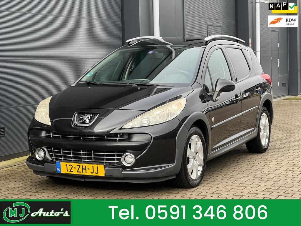 Peugeot 207 SW Outdoor 1.6 VTi XS|Bj08|Panorama|Lmv, Zwart, 4 cilinders, Leder en Stof, Origineel Nederlands