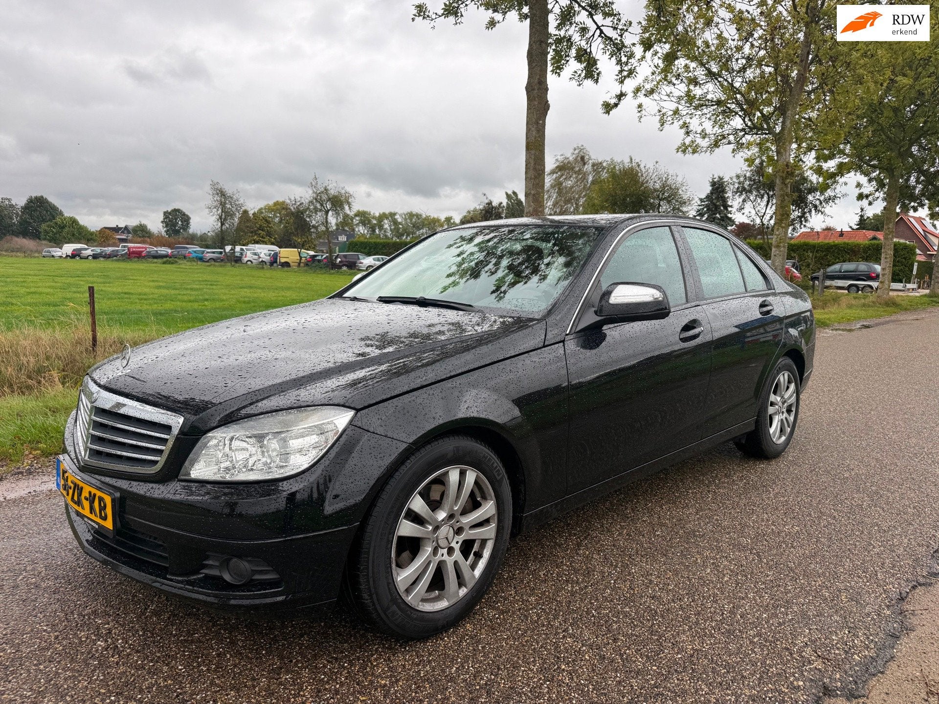 Mercedes-Benz C-klasse 200 CDI Km NAP ! Zeer goed rijdend, Zwart, 4 cilinders, Leder en Stof, Zwart