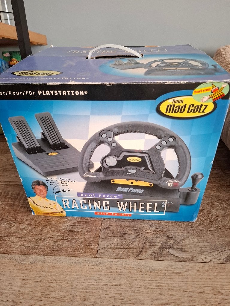 Racing wheel Mad Catz, Spelcomputers en Games, Ophalen, Zo goed als nieuw, Stuur of Pedalen, PlayStation 1