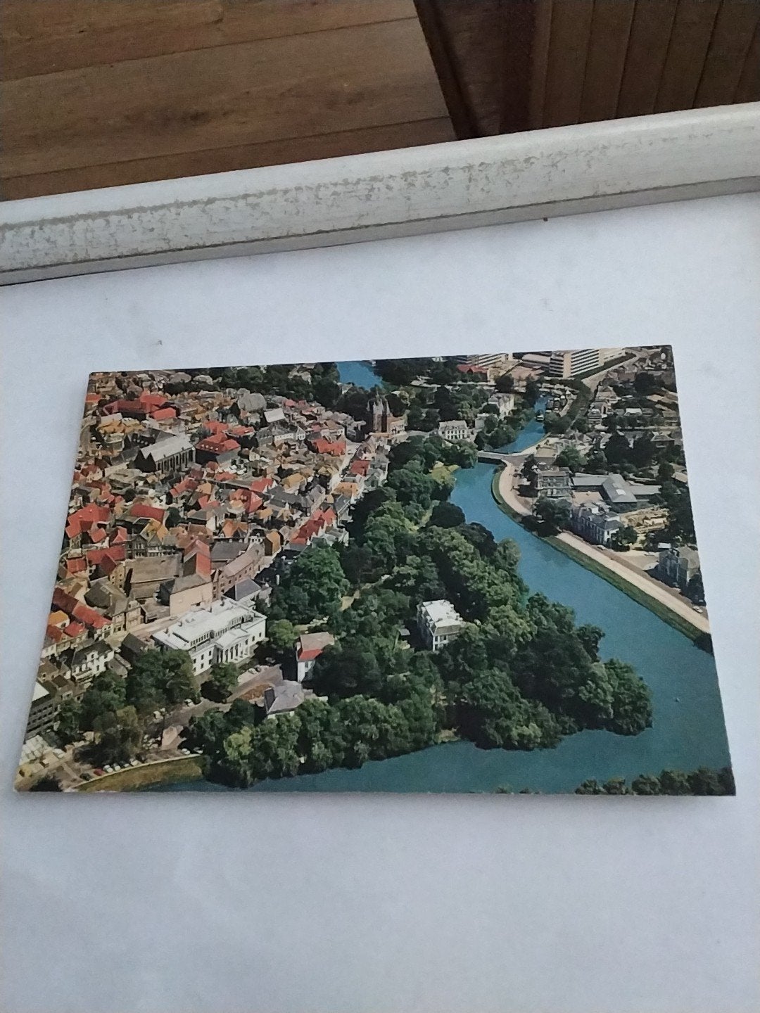 Ansichtkaart Zwolle: Centrum, Sassenpoort vanuit de lucht, Ophalen of Verzenden