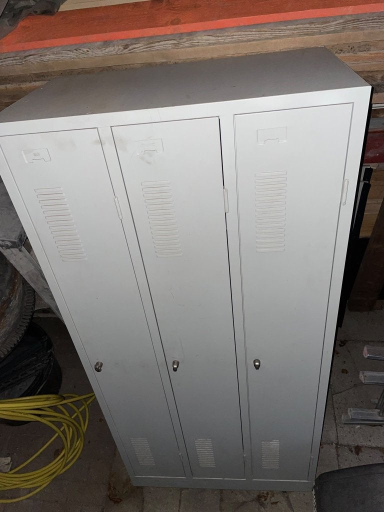 Metalen locker met 3 deuren - 180x87x50 cm, Huis en Inrichting, Ophalen, Gebruikt