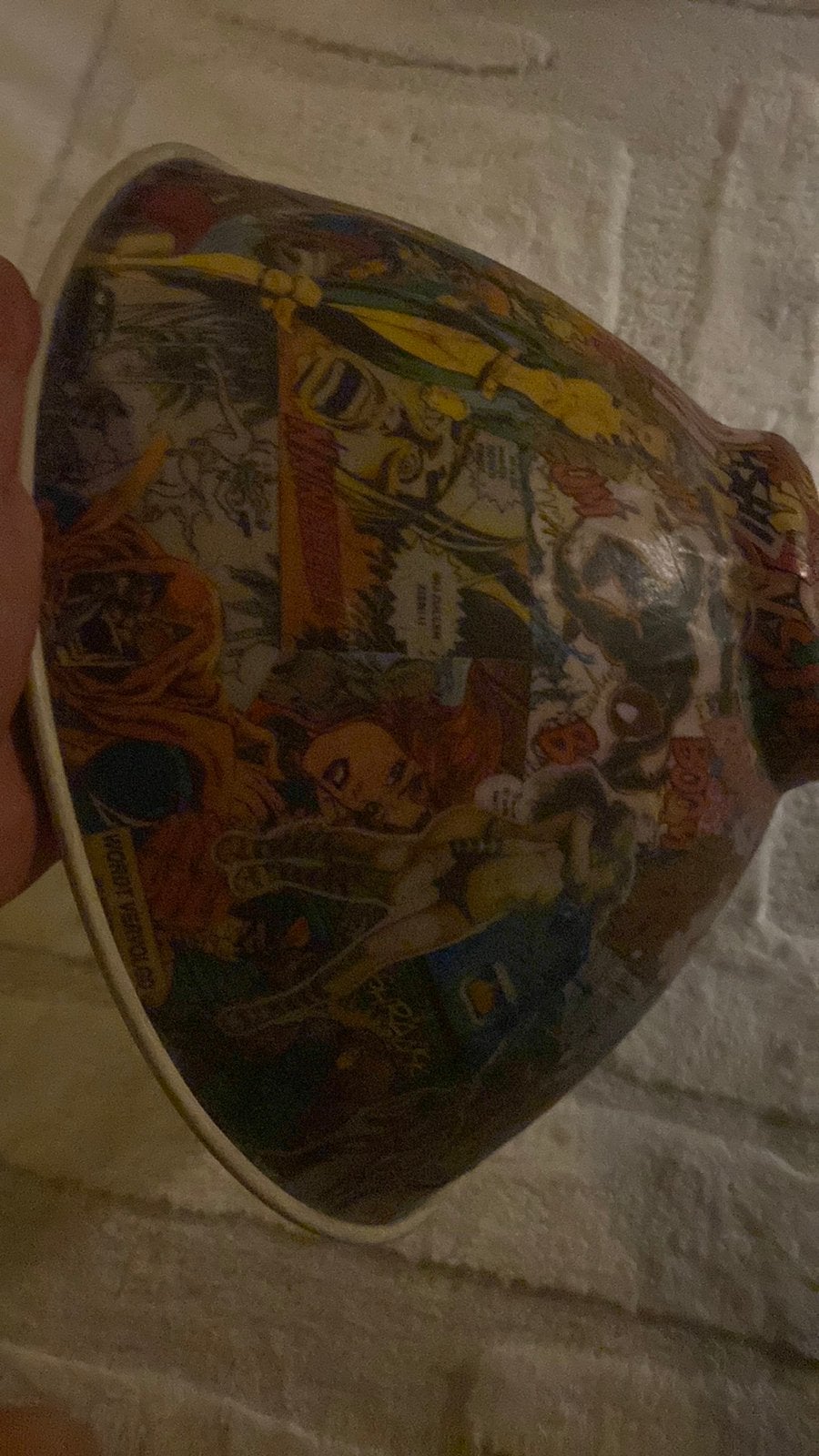 Comics hang lamp, Ophalen of Verzenden, Gebruikt, Rond, Metaal
