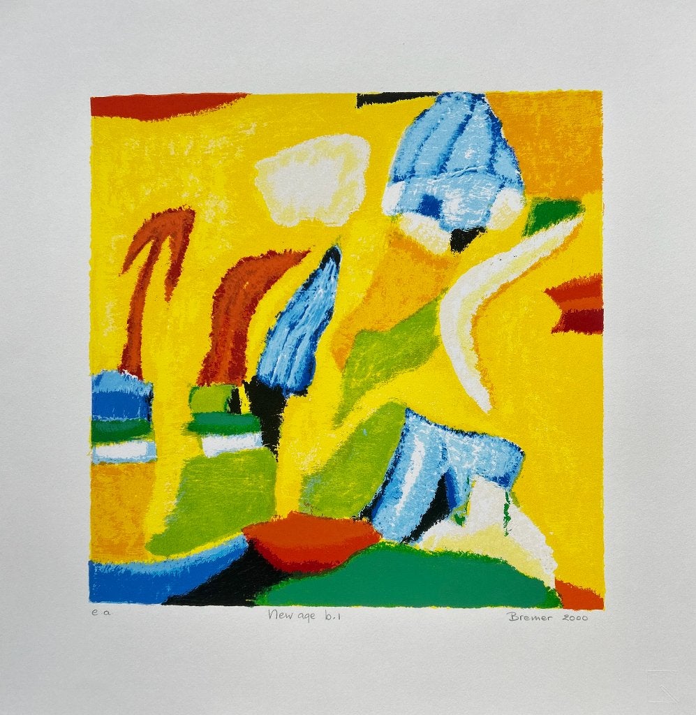 Zeefdruk Saskia Bremer - New age b.1  ZOMEROPRUIMING, Antiek en Kunst, Kunst | Litho's en Zeefdrukken, Verzenden