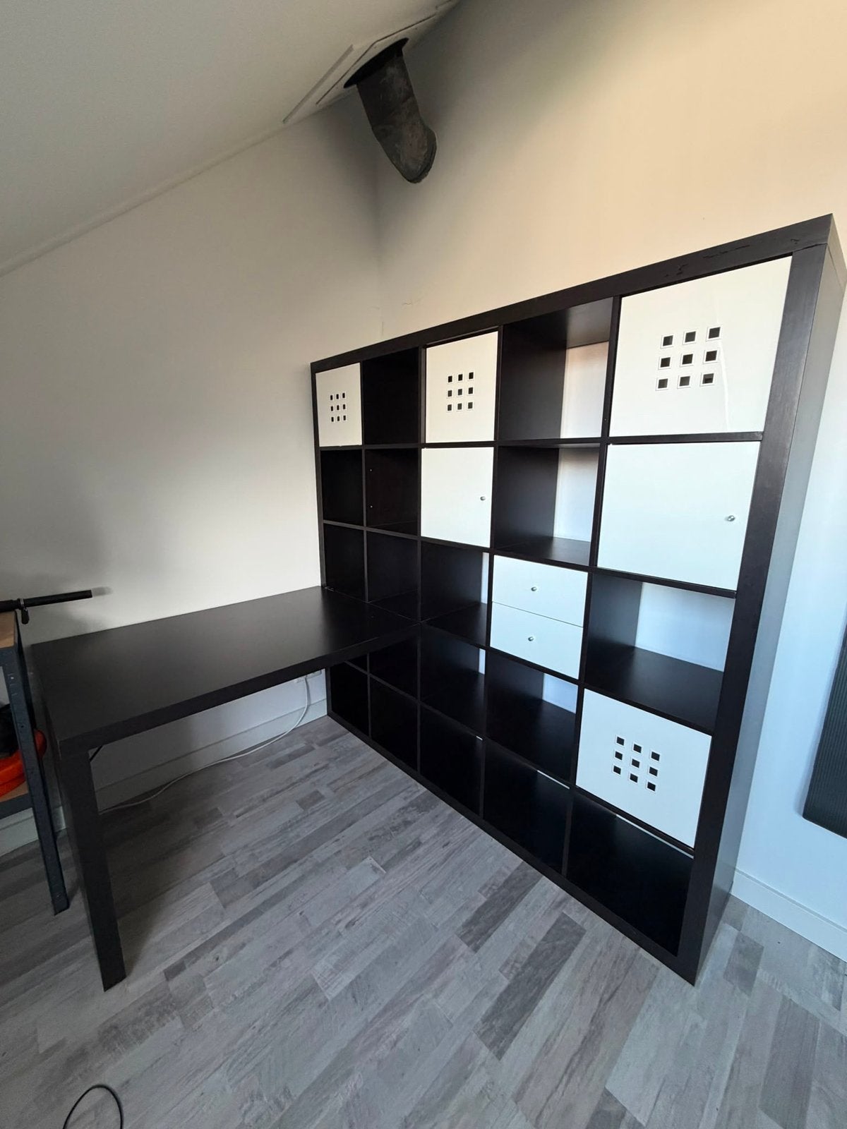 IKEA Kallax bureau-kast combinatie, zwart, Ophalen, Gebruikt, Spaanplaat of MDF, IKEA