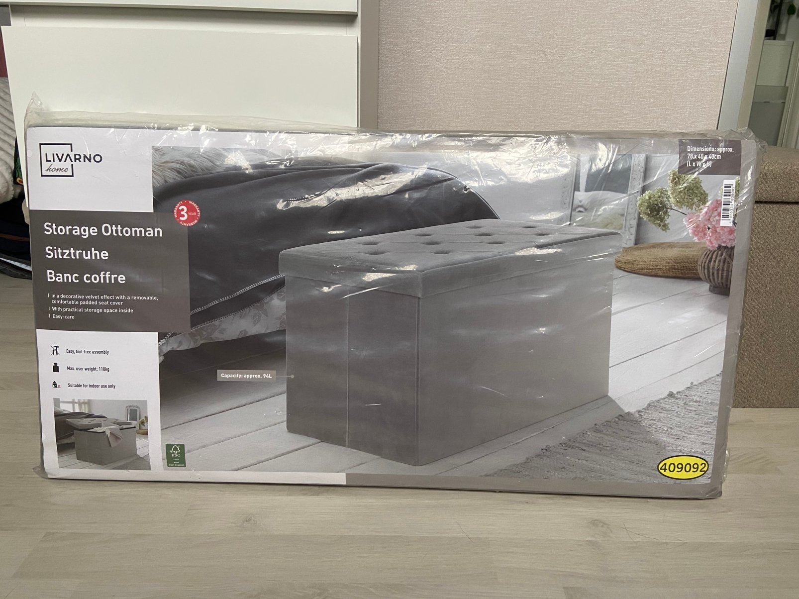 Nieuwe opbergbank, Ophalen, Zo goed als nieuw, Minder dan 50 cm