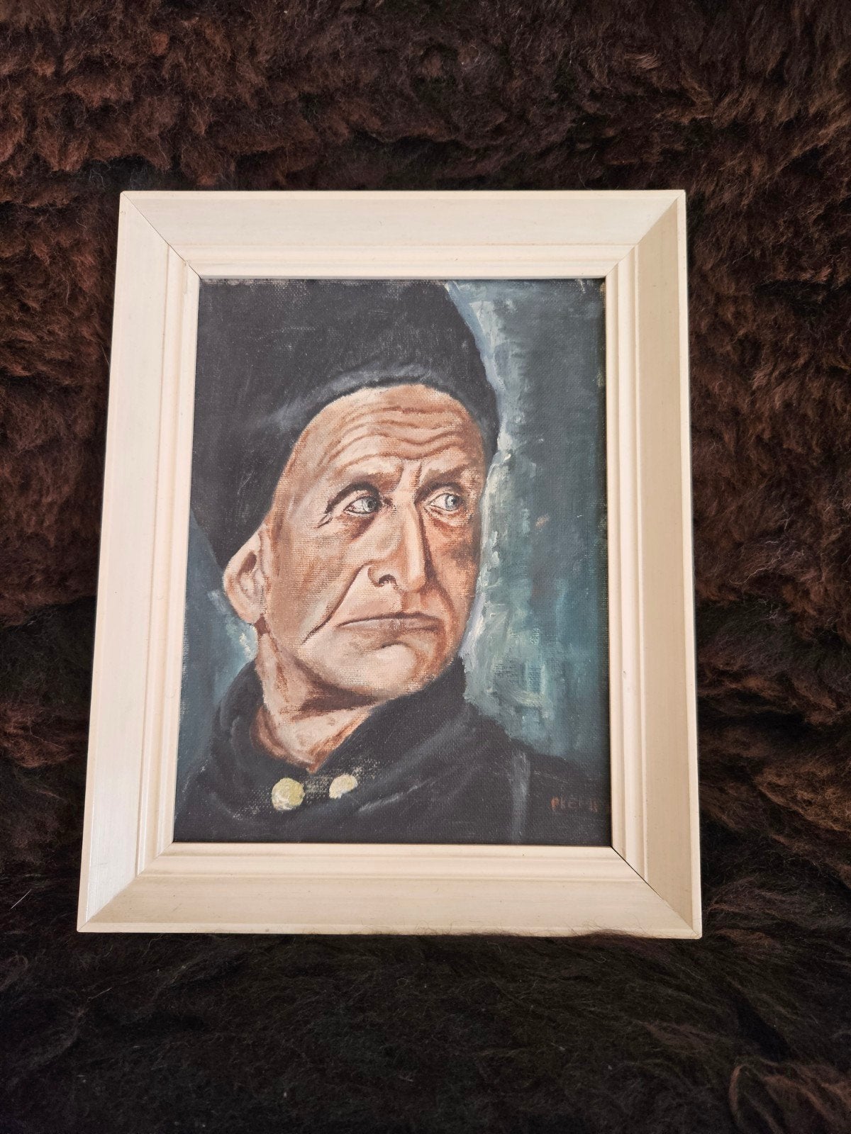 Olieverf Portret van een Man - Gesigneerd ', Ophalen of Verzenden