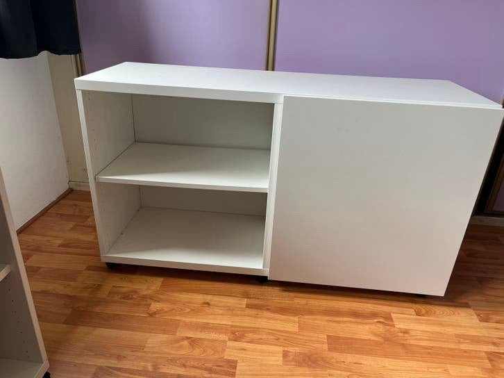 2 IKEA BESTÅ TV-meubel / Opbergkast  - Wit, Ophalen, 100 tot 150 cm, Zo goed als nieuw, Minder dan 100 cm