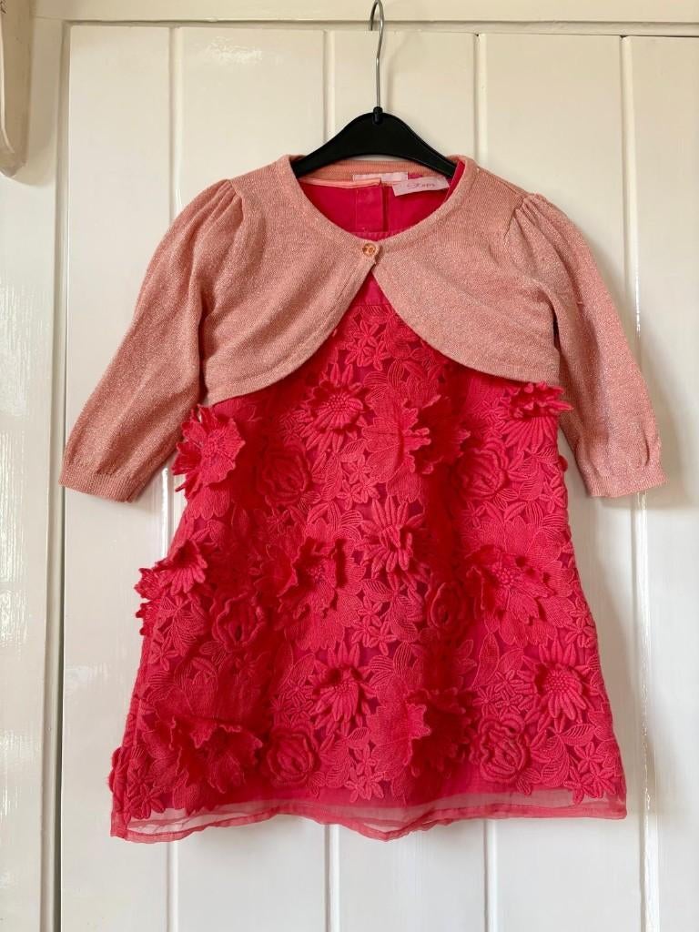 Lief jurkje met bijpassende bolero maat 98-104, Meisje, Ophalen of Verzenden, Zo goed als nieuw, Jurk of Rok