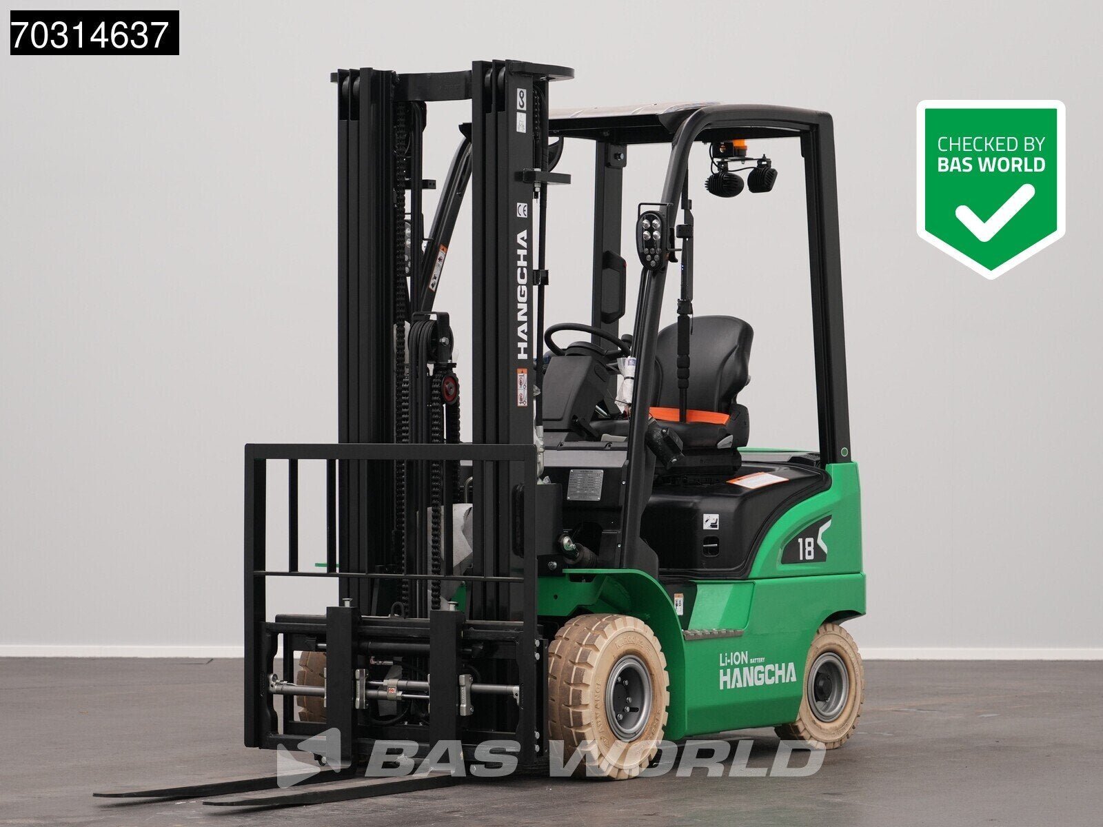 Hangcha CPD18 Elektrische Heftruck- Li-ion - Triplex - Free, Elektrisch, Heftruck, Hangcha
