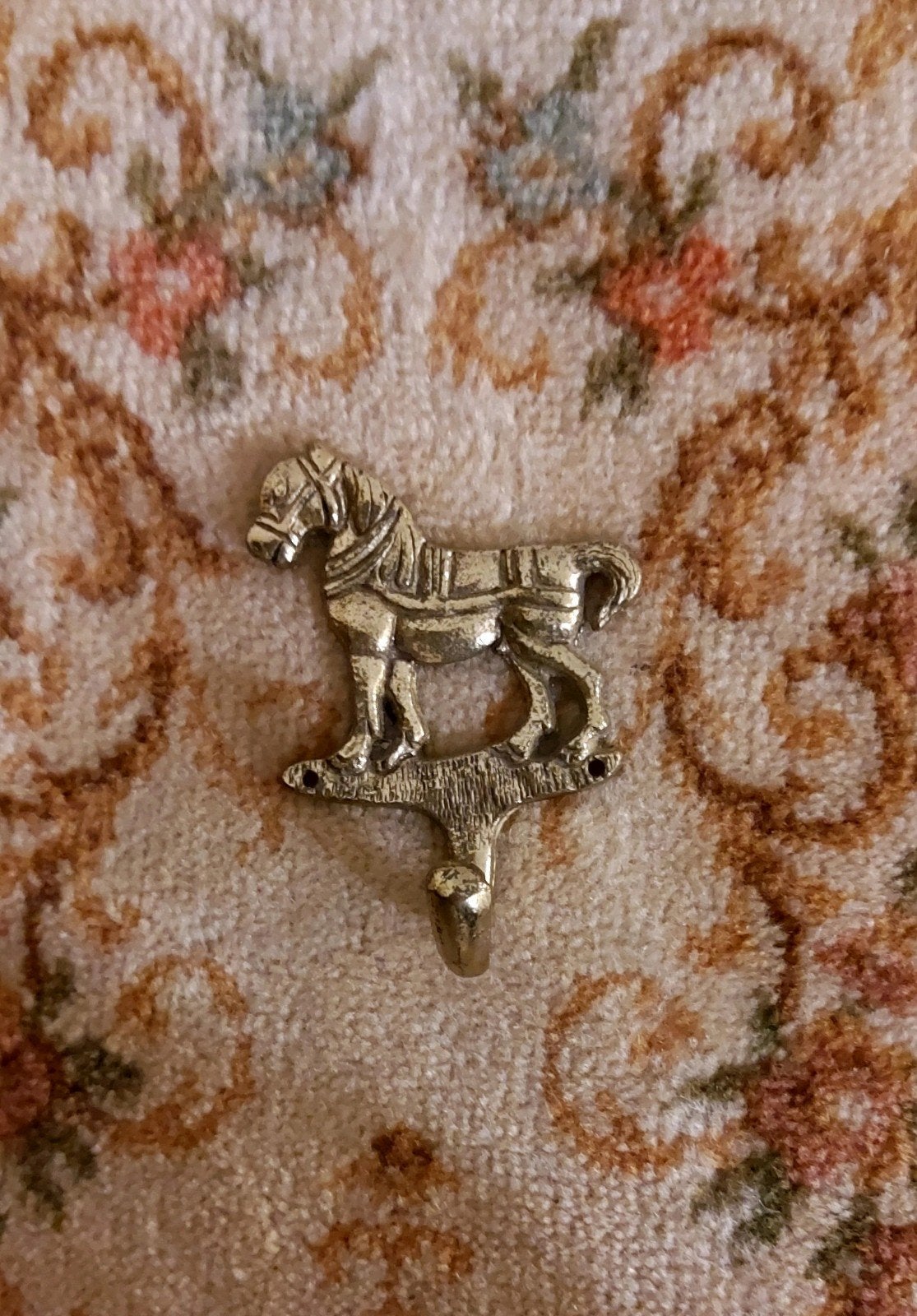 Mooie koperen wandhaak - kapstok met paard, Ophalen of Verzenden