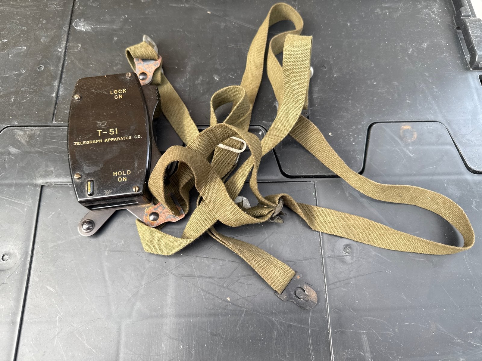Vintage T-51 Telegraph Apparaat Borstset, Ophalen of Verzenden, Gebruikt