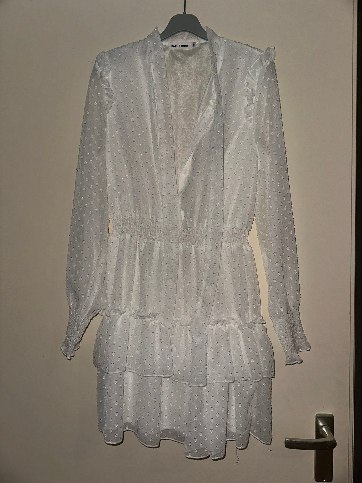 Dames witte jurk van Papillonne, Maat 38/40 (M), Wit, Ophalen of Verzenden, Zo goed als nieuw