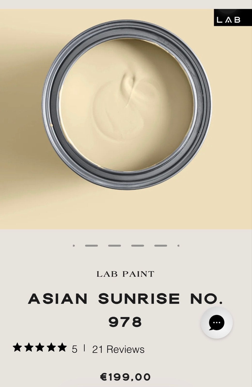 LAB Paint Muurverf - Asian Sunrise No. 978, Overige kleuren, Nieuw, Ophalen of Verzenden, Verf