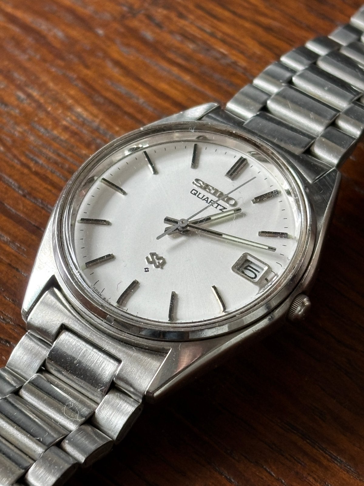 Te koop: vintage horloge Seiko SQ, Sieraden, Tassen en Uiterlijk, Horloges | Antiek, Seiko, Staal, Met bandje, Polshorloge