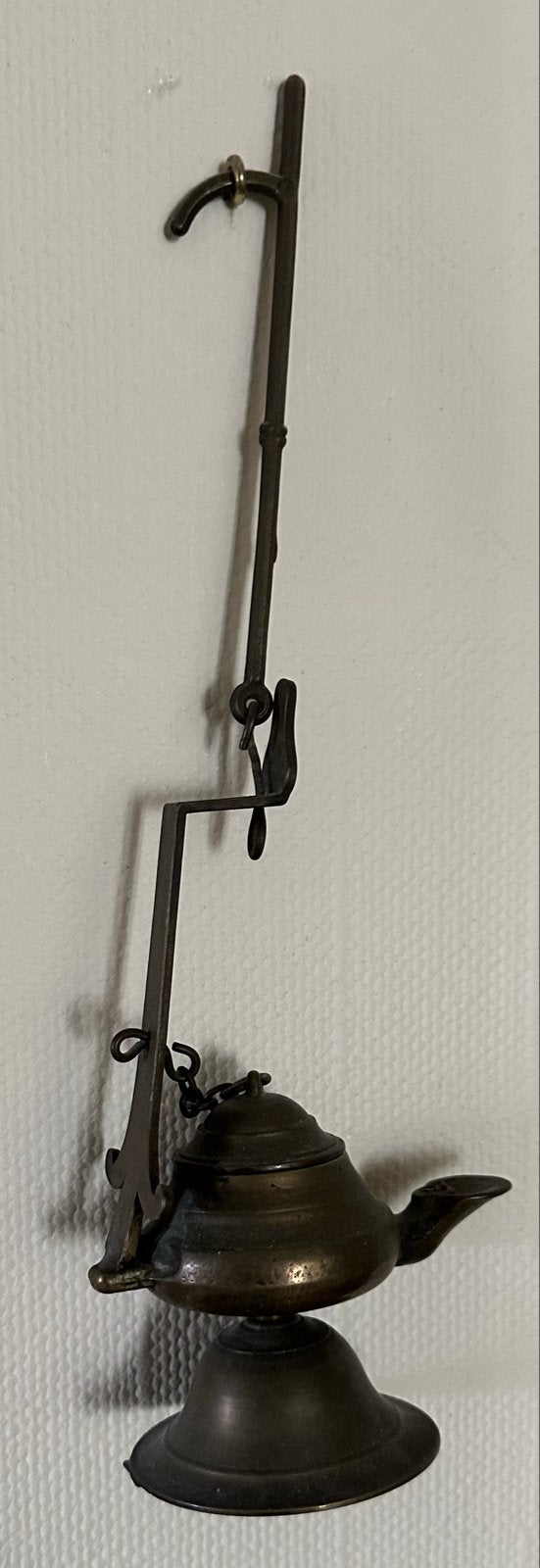 Antieke olielamp of wierook met ophangsysteem, Ophalen of Verzenden