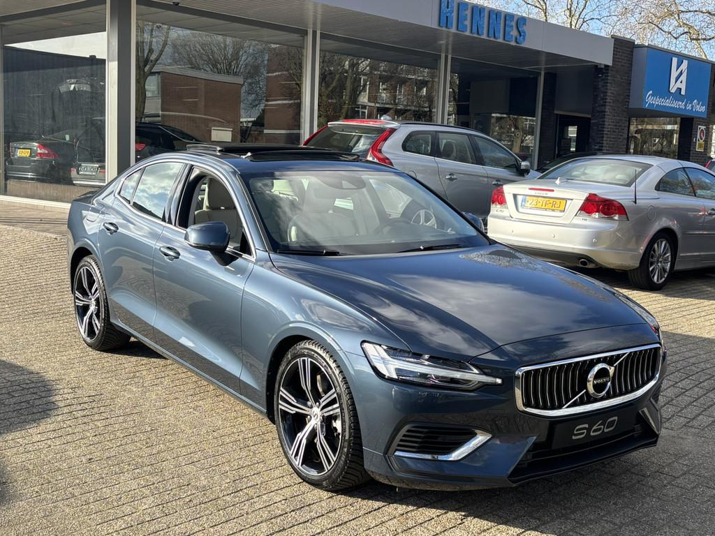 Volvo S60 T6 Recharge AWD Long Range Inscription Panorama Ke, Auto's, Volvo, Automaat, Gebruikt, Blauw, S60