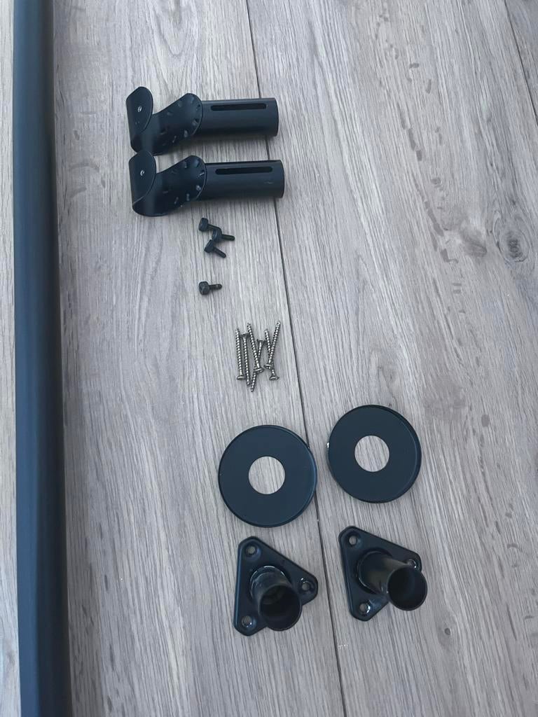 IKEA Roede Gordijn Zwart Compleet voor 1 Raam, Ophalen of Verzenden, Gebruikt, Zwart, 100 tot 150 cm