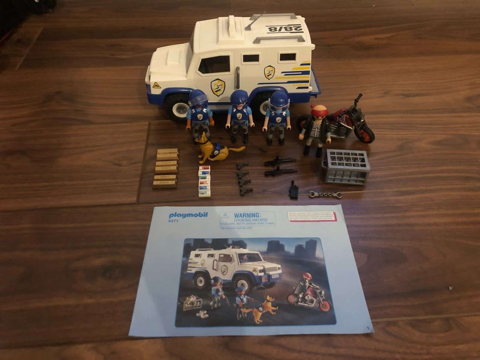 Playmobil Waardetransport 9371 - Compleet met instructies, Kinderen en Baby's, Speelgoed | Playmobil, Complete set, Voertuig, Ophalen of Verzenden