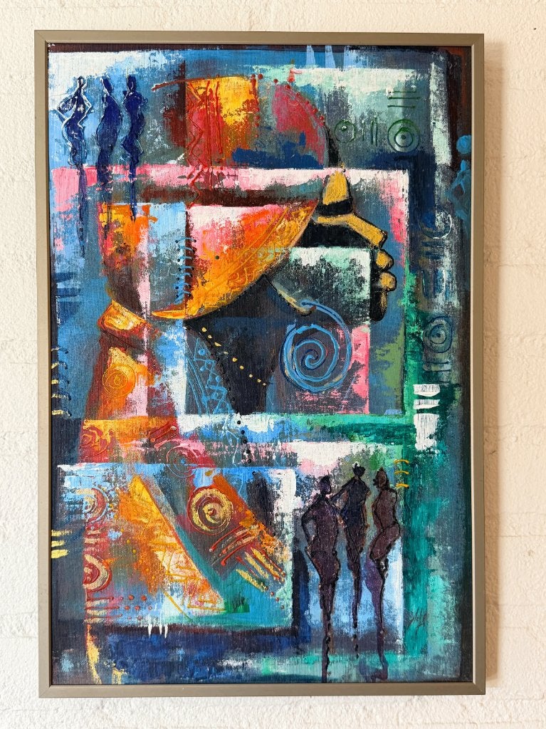 260921 - Afrikaans Godwin Adjei Sowah "abstract" - Ghana, Ophalen of Verzenden
