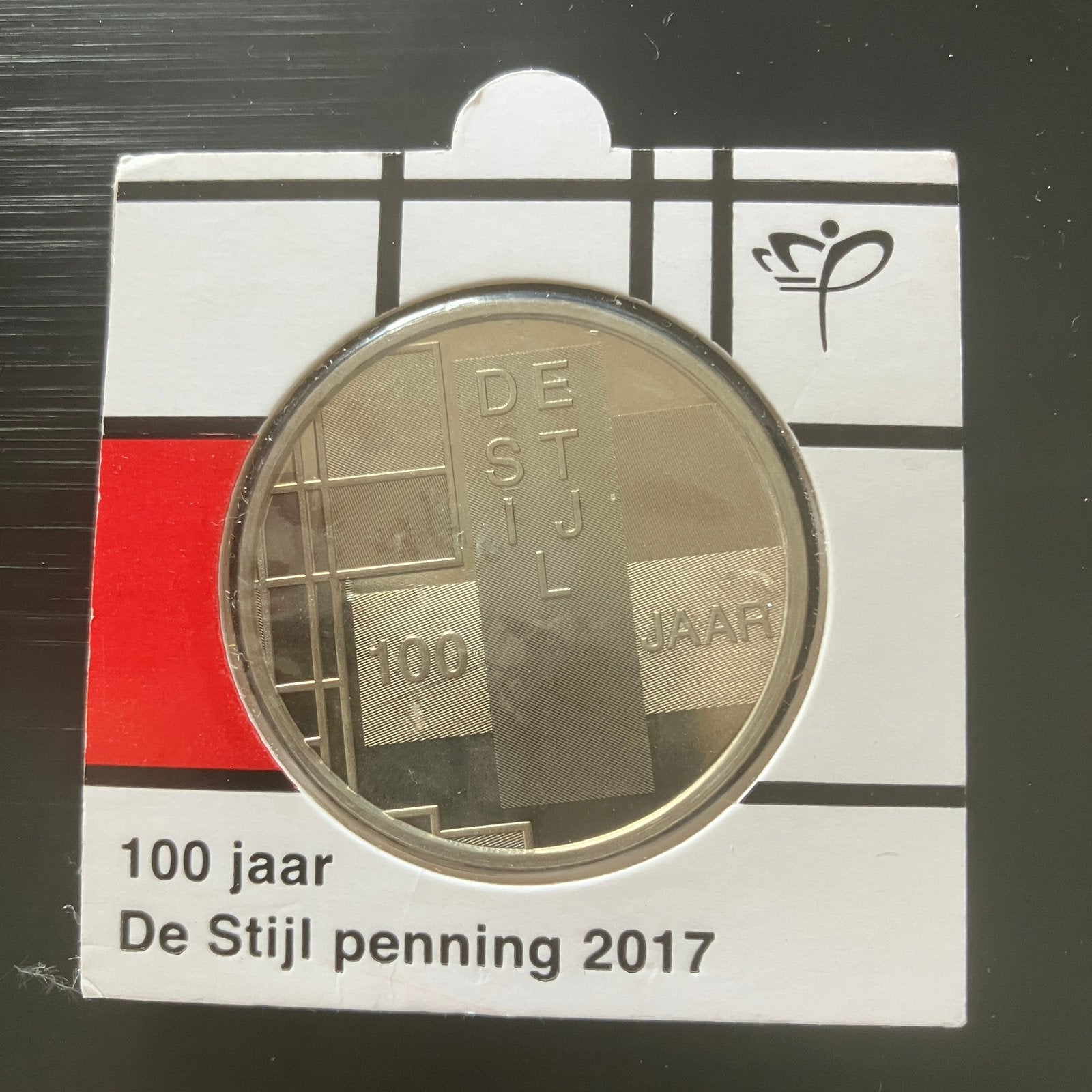 100 Jaar De Stijl Penning 2017 in Munthouder, Verzenden, Overige materialen, Nederland