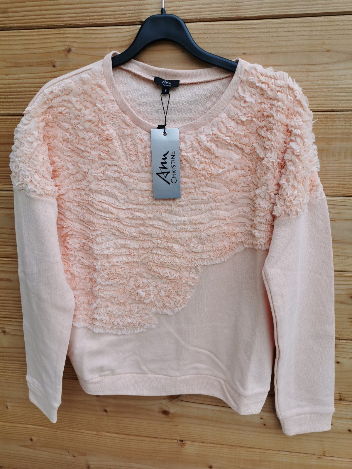 Ann Christine sweater met ruches mt. S/M, Verzenden, Nieuw, Ann Christine, Roze