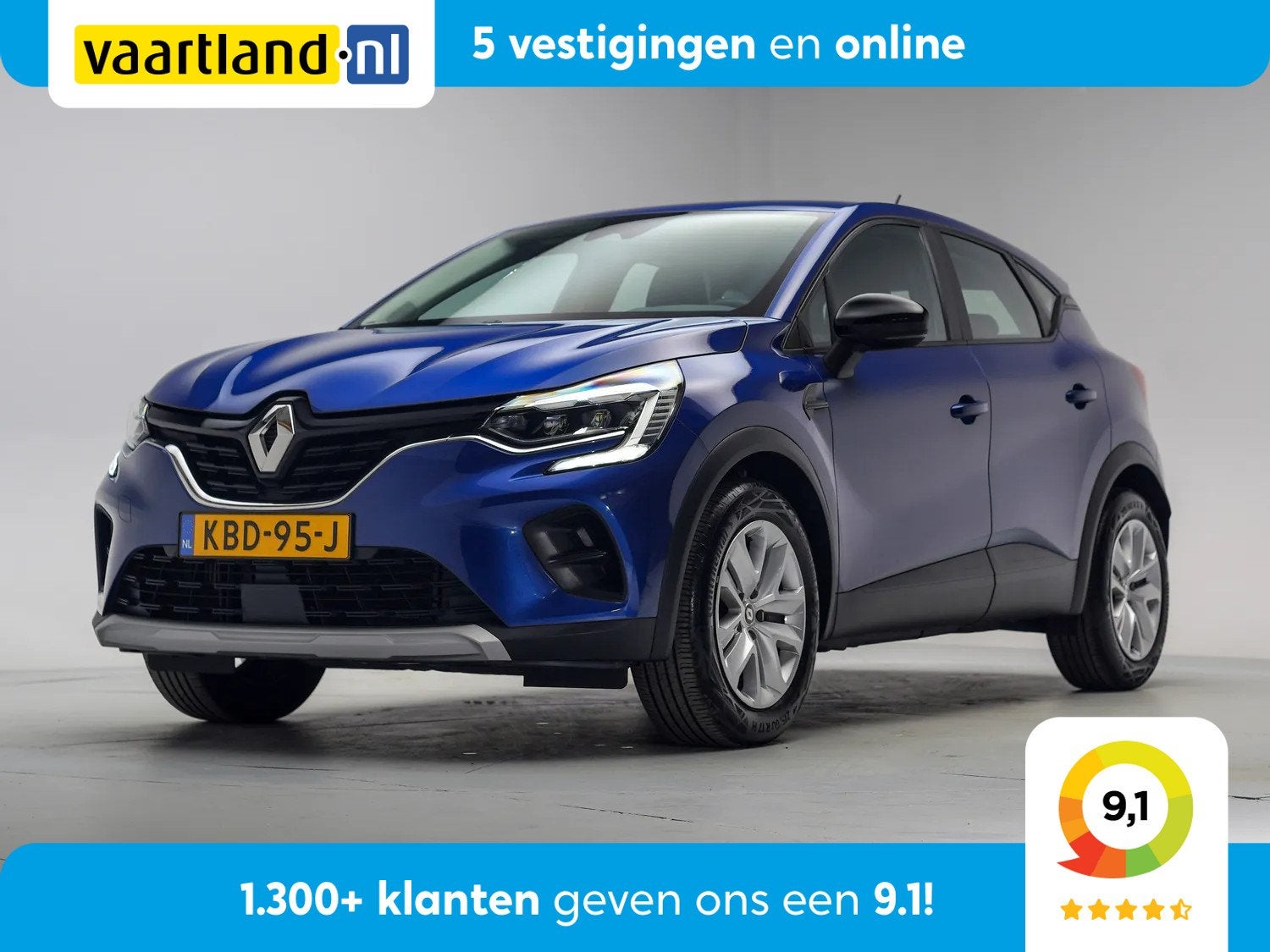 Renault Captur 1.0 TCe 90 Zen [ Climate Navi Apple/Android C, Auto's, Renault, Voorwielaandrijving, Gebruikt, 3 cilinders, SUV of Terreinwagen
