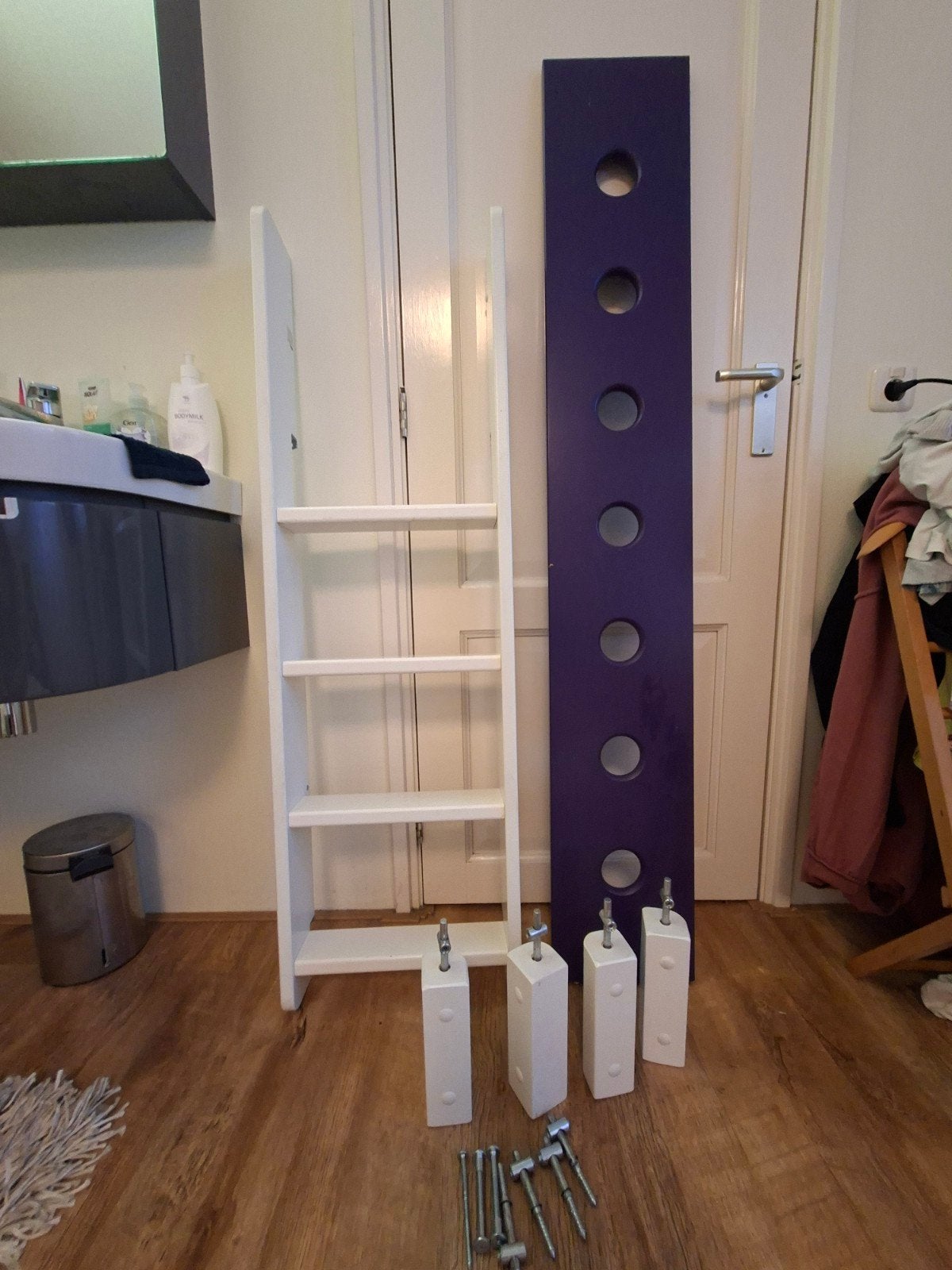 Complete Flexa White ombouwset stapelbed, Ophalen, Gebruikt, 90 cm, Tweepersoons