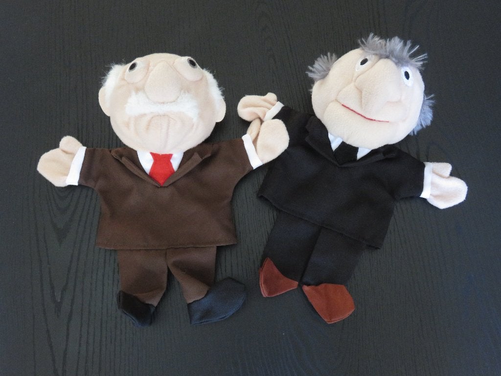 Handpop Statler en Waldorf, serie de Muppets., Ophalen of Verzenden, Zo goed als nieuw, Ontdekken