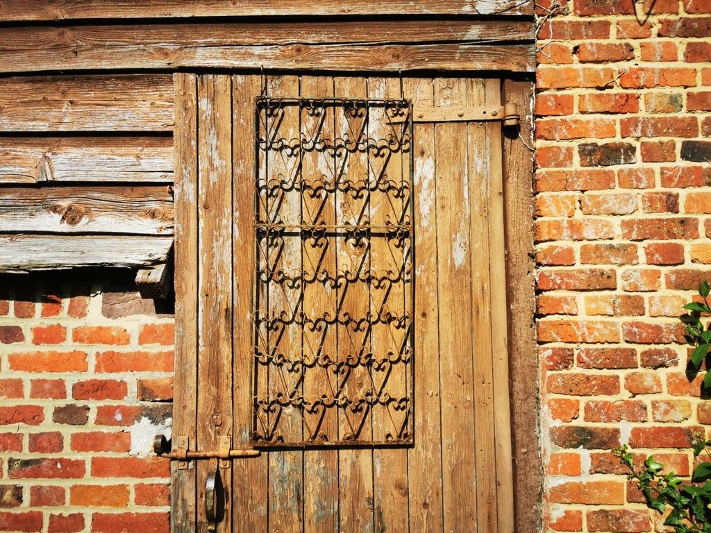 Oud Frans rek ijzer decoratie, hartjes  +-93-42br Miekje, Ophalen