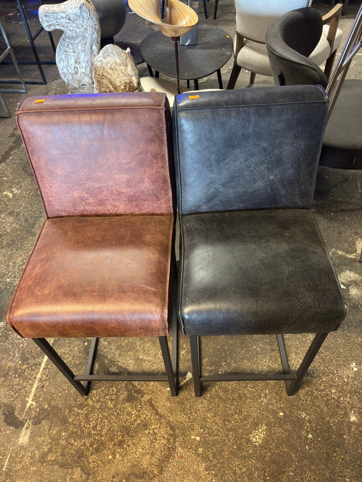 Barkrukken met rugleuning L55 B40 H90, Roxxz design, Ophalen of Verzenden, Zo goed als nieuw, Info@roxxz.nl