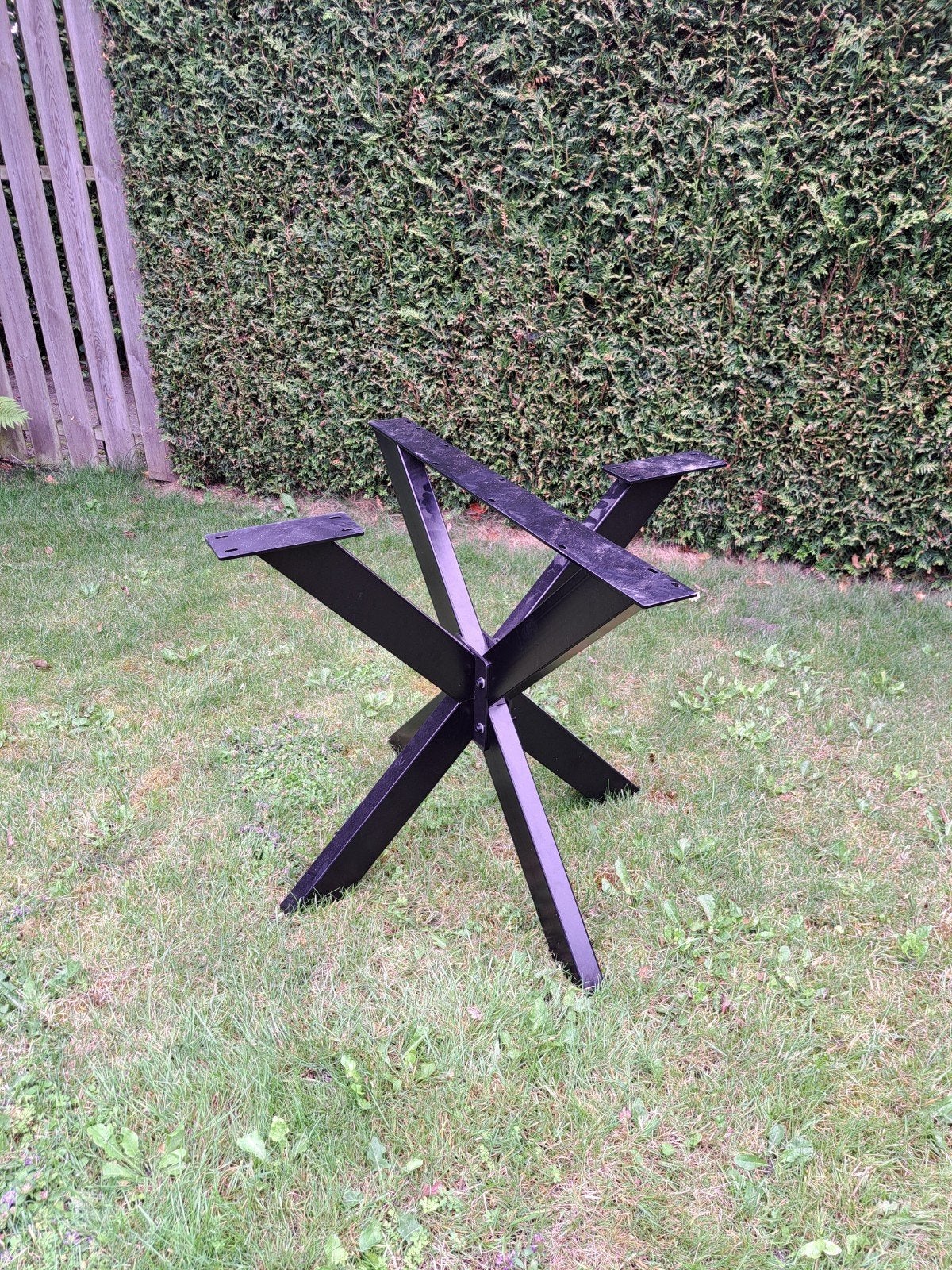 Tafelpoot kruispoot zwart, Ophalen, Rond, 50 tot 100 cm, 50 tot 100 cm