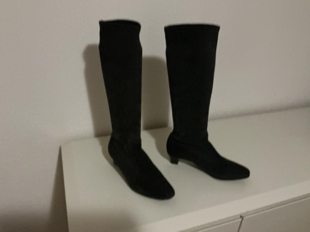 Peter Kaiser hoge elastische laarzen, maat 39-40,, Kleding | Dames, Ophalen of Verzenden, Nieuw, Zwart, Hoge laarzen