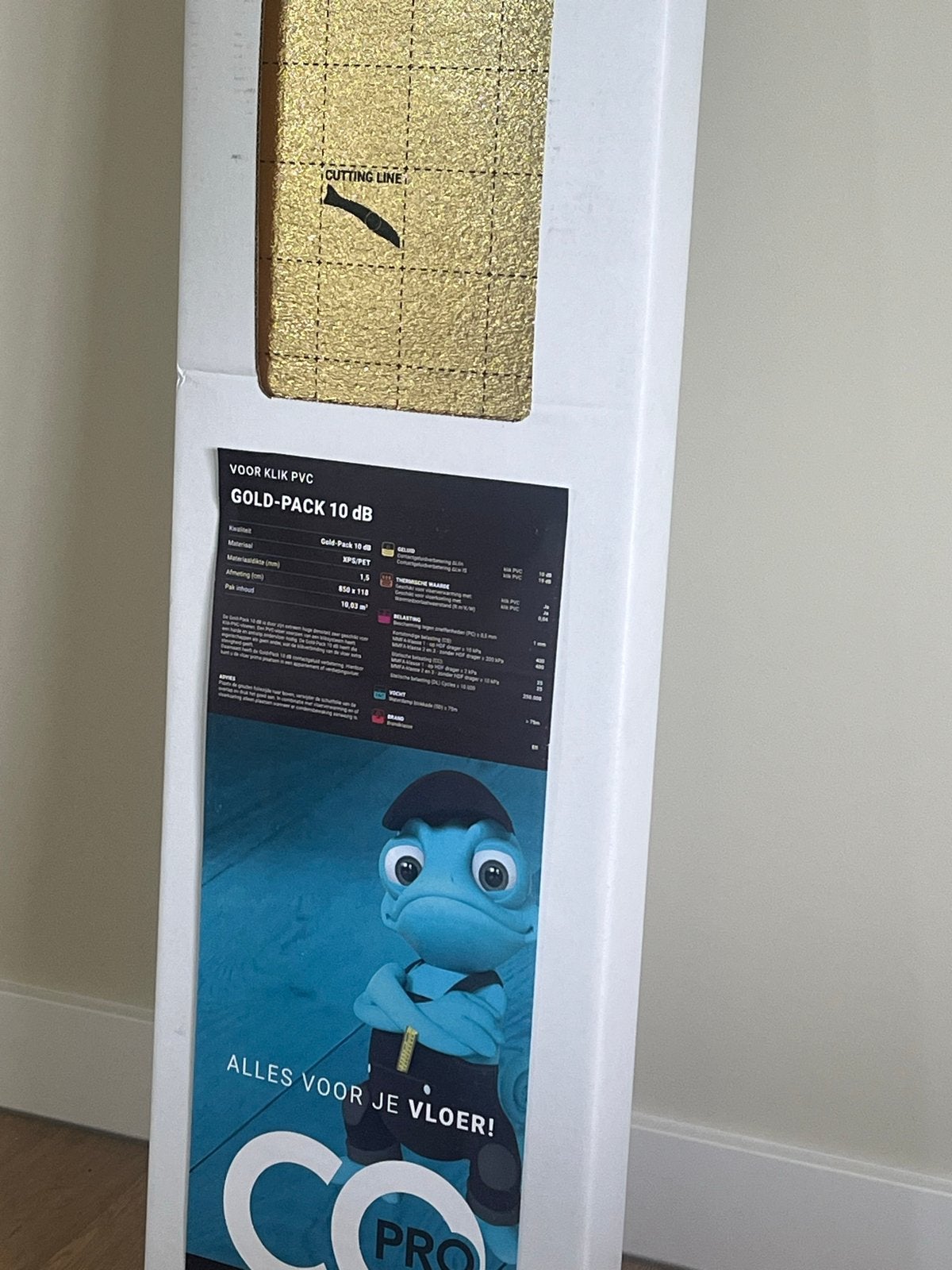Gold-Pack 10 dB ondervloer voor klik PVC, Ophalen, Kunststof, Overige typen, Nieuw