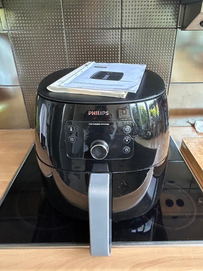 Airfryer XXL HD9651/90/AC met accessoires en handleiding, Ophalen, Gebruikt, Airfryer XXL, 1000 t/m 1499 gram