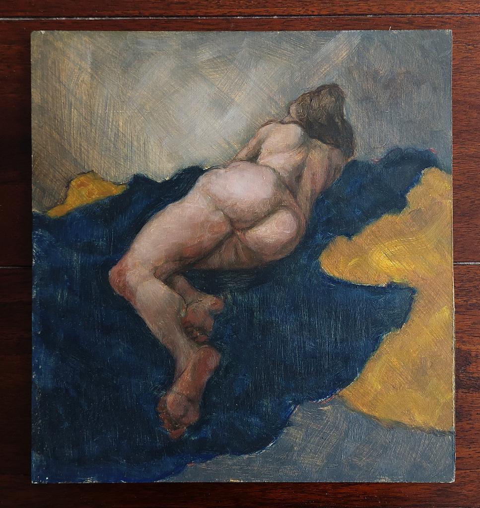 Olieverfstudie - Liggend Naakt, Ophalen of Verzenden