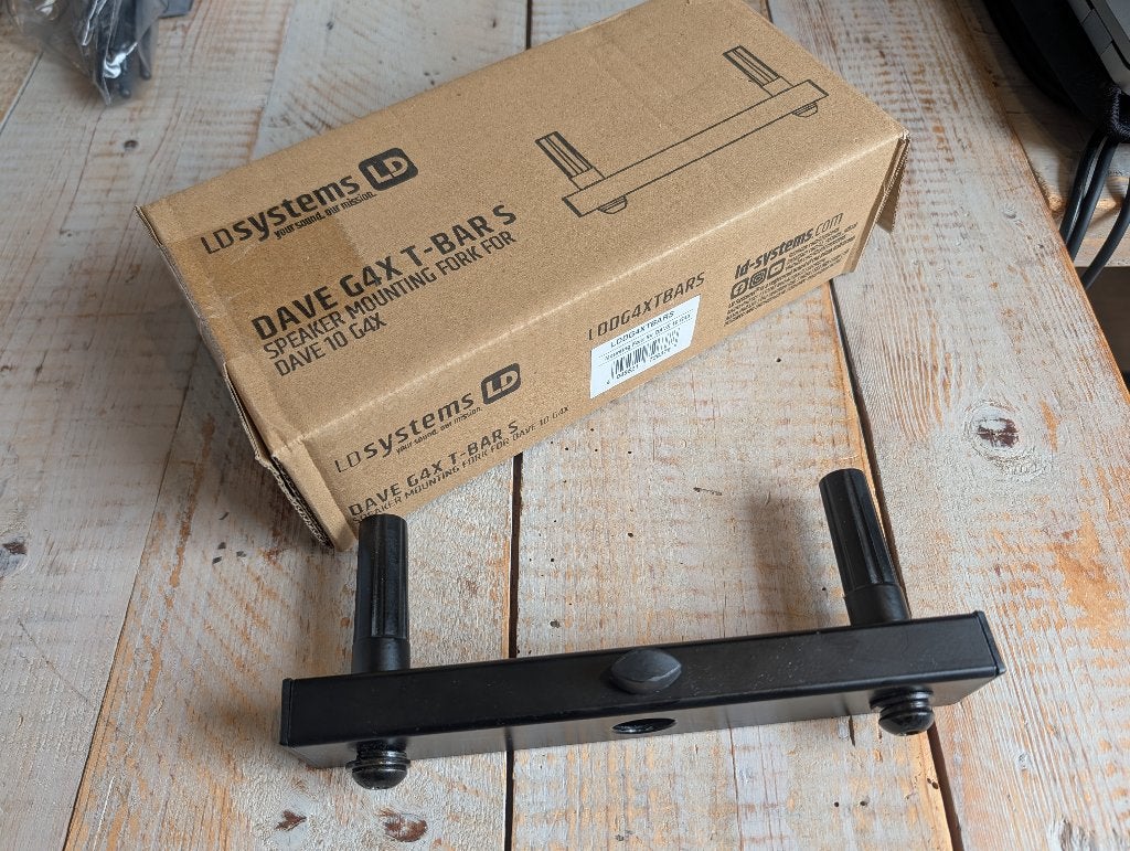 2x LD Systems Dave 10 G4X T-Bar Speaker Mounting Fork, Ophalen of Verzenden, Nieuw, Audio