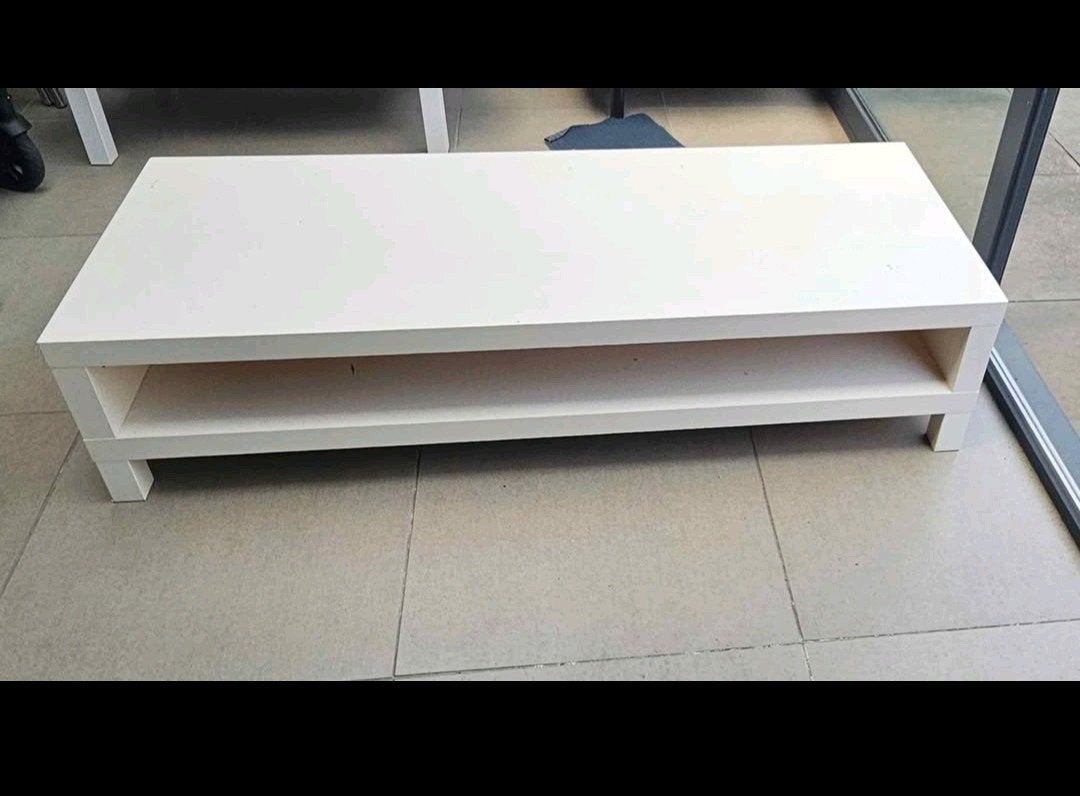 White TV stand/ TV-meubel met opbergruimte, Ophalen of Verzenden