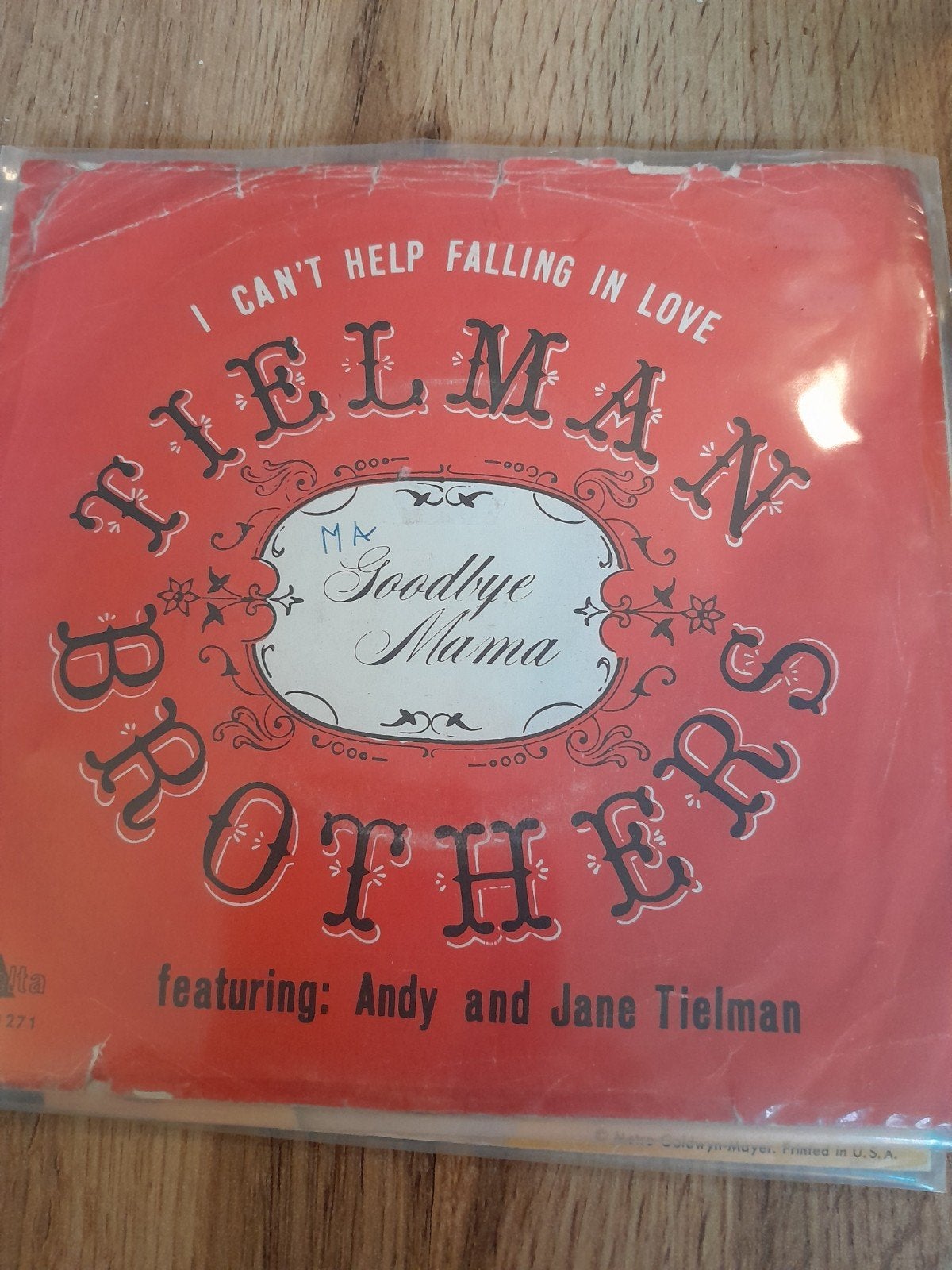 the tielman brothers 7inch goobye mama, Cd's en Dvd's, Vinyl Singles, Ophalen of Verzenden, Zo goed als nieuw, Pop