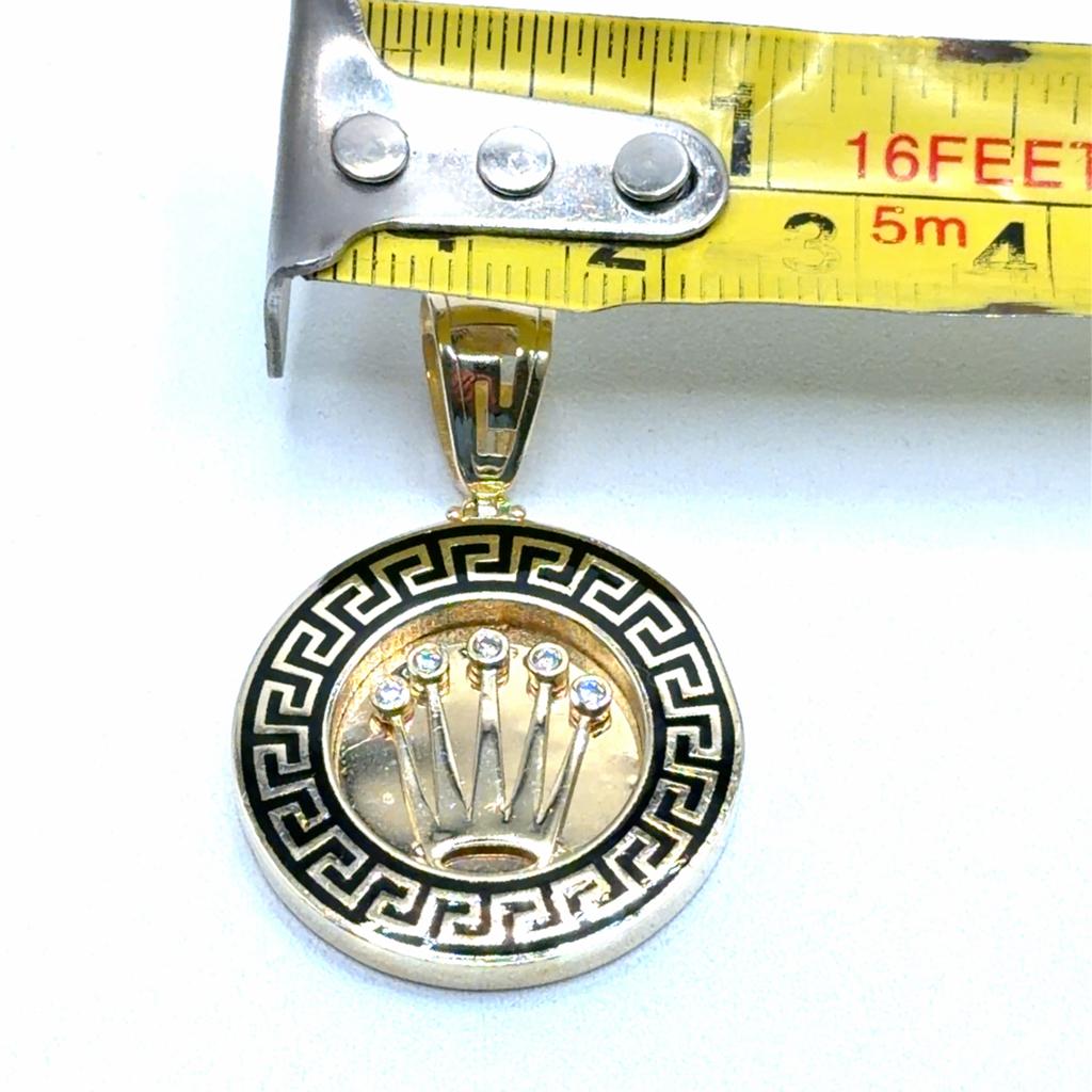 Gouden Hanger met Kroon en zirkonia, Overige voorstellingen, Www.bredajuwelier.nl, Nieuw, Ophalen of Verzenden