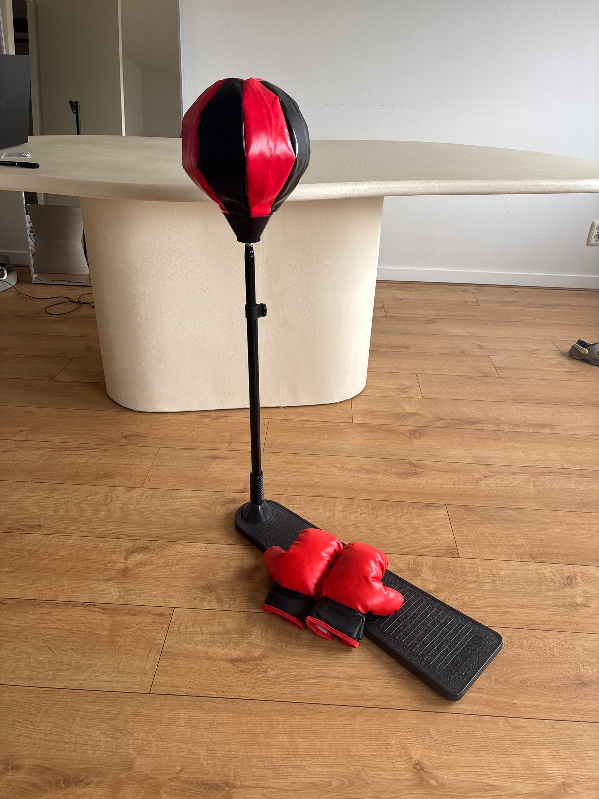 Boks set voor kinderen - Boksbal en handschoenen, Sport en Fitness, Boksen, Ophalen, Zo goed als nieuw, Boksbal