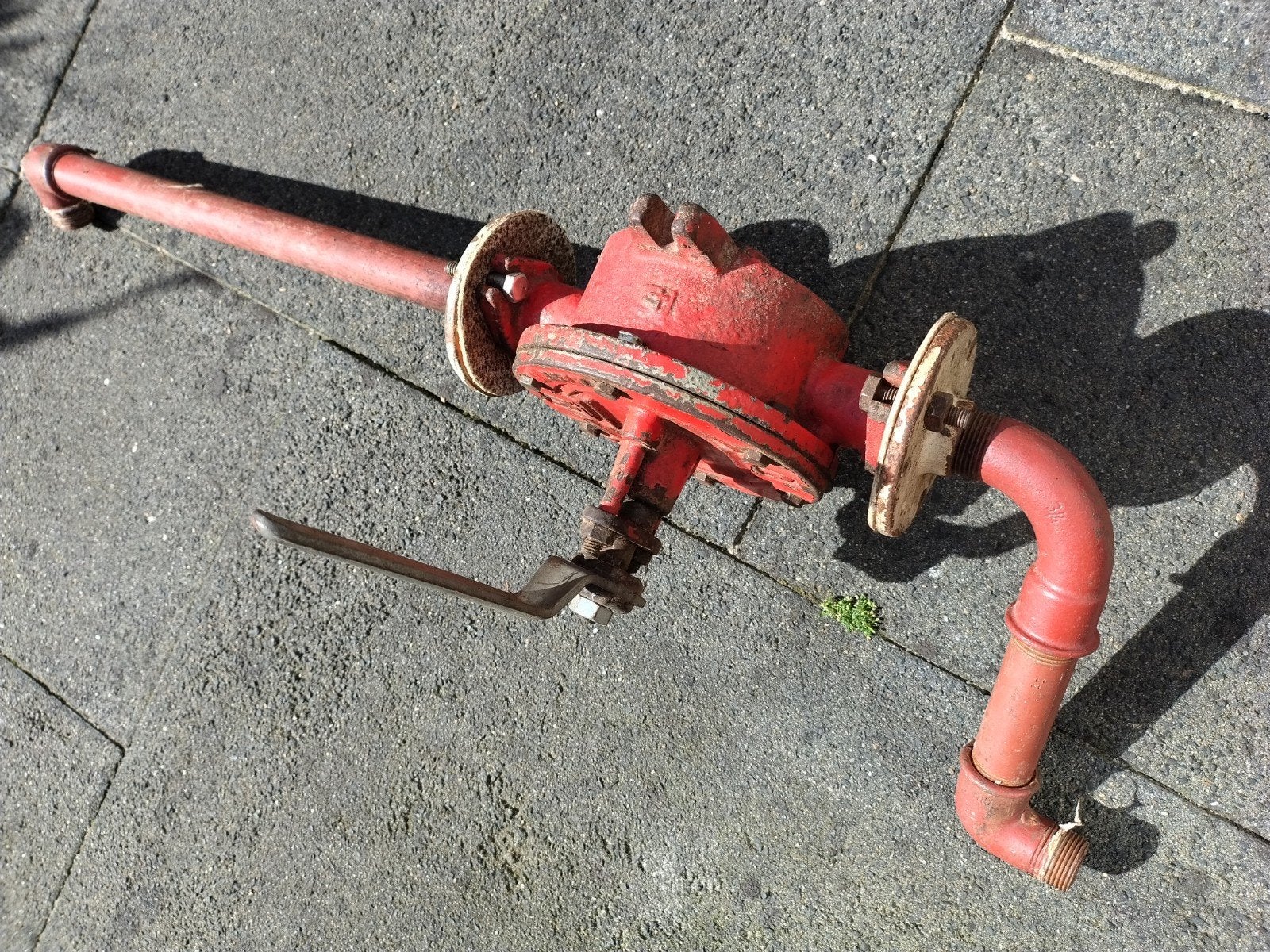 vleugelpomp werkend, Tuin en Terras, Ophalen, Gebruikt, Handmatig, Regentonpomp